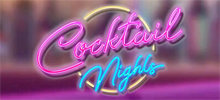 Cocktail Nights es una tragamonedas de video de 6 rodillos y 5 filas (con un rodillo adicional en la parte inferior de los rodillos 2, 3, 4 y 5) con comodines en camino y símbolos multiplicadores en la parte inferior de los rodillos. Consigue 4 símbolos Scatter para activar 10 giros gratis. Cada símbolo Scatter adicional activará 2 giros gratis más. Durante la función de Giros Gratis, tras pagar las ganancias, los multiplicadores usados se destruirán y multiplicadores mayores aparecerán en cascada desde la derecha, multiplicando tus ganancias exponencialmente.